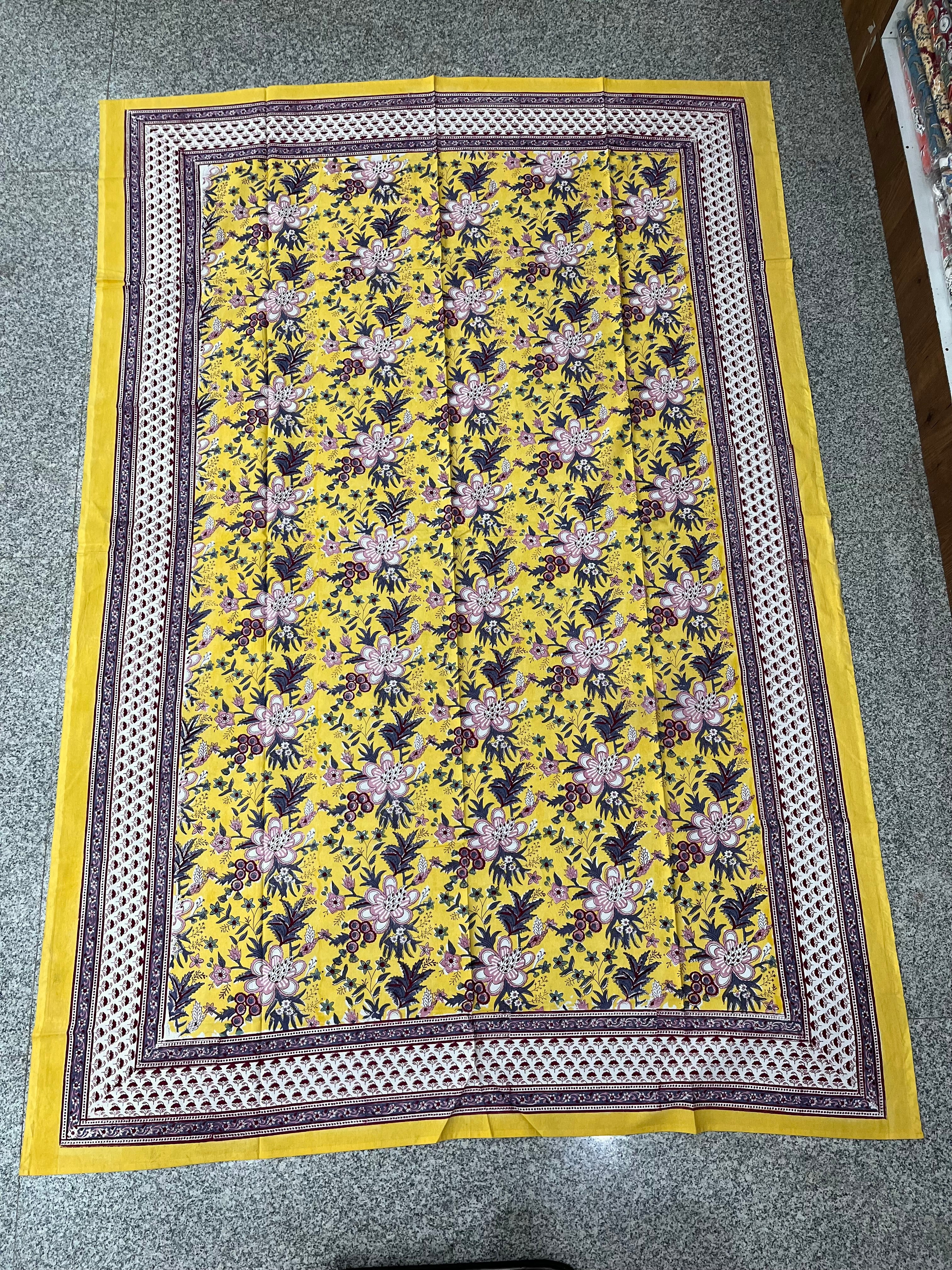 Hand Block Printed Table Cloth