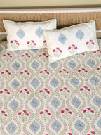 CLASSIC MUGAL BALE HAND BLOCK PRINT COTTON BEDSHEET WITH PILLOW COVER