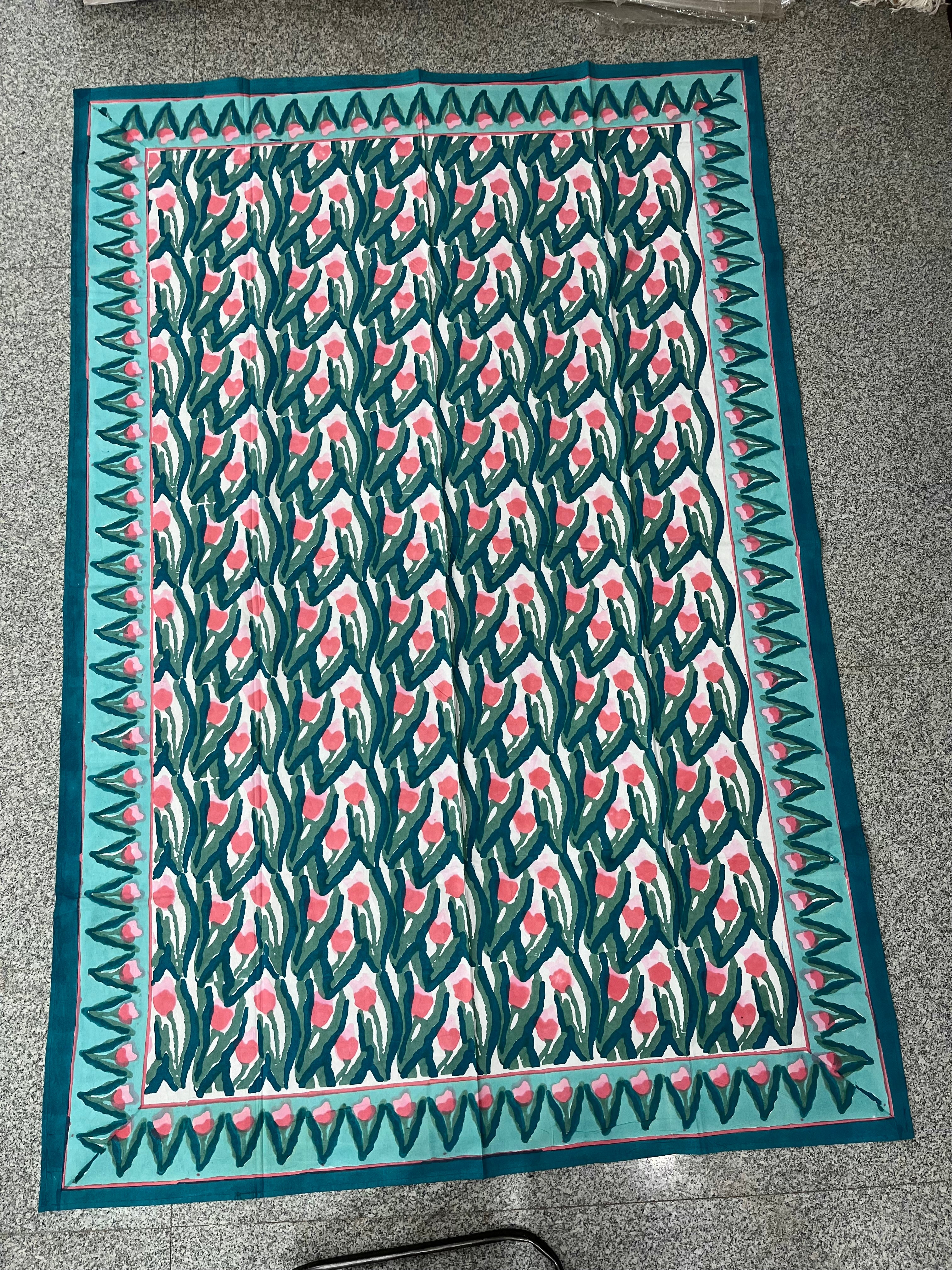 Hand Block Printed Table Cloth