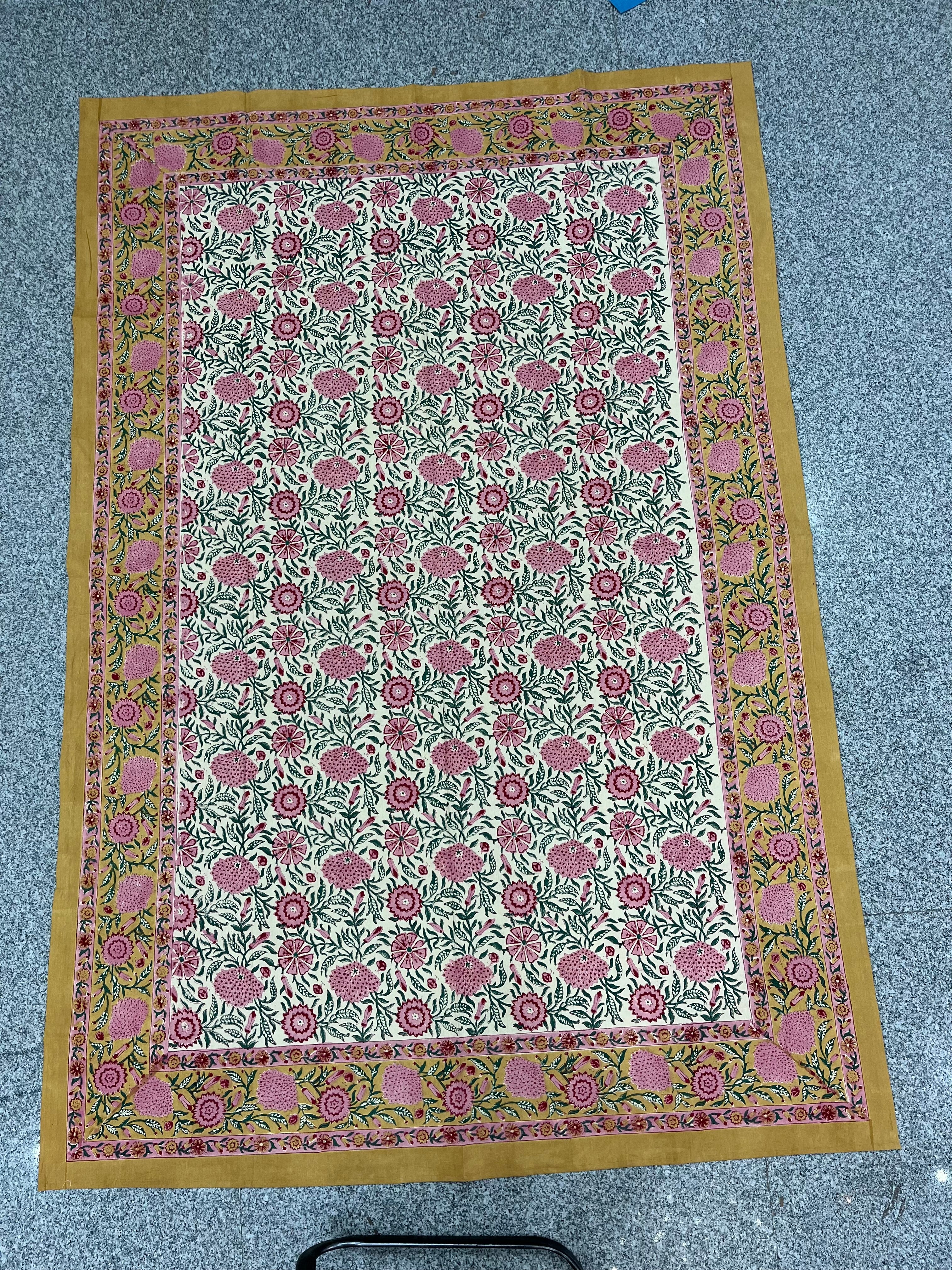 Hand Block Printed Table Cloth