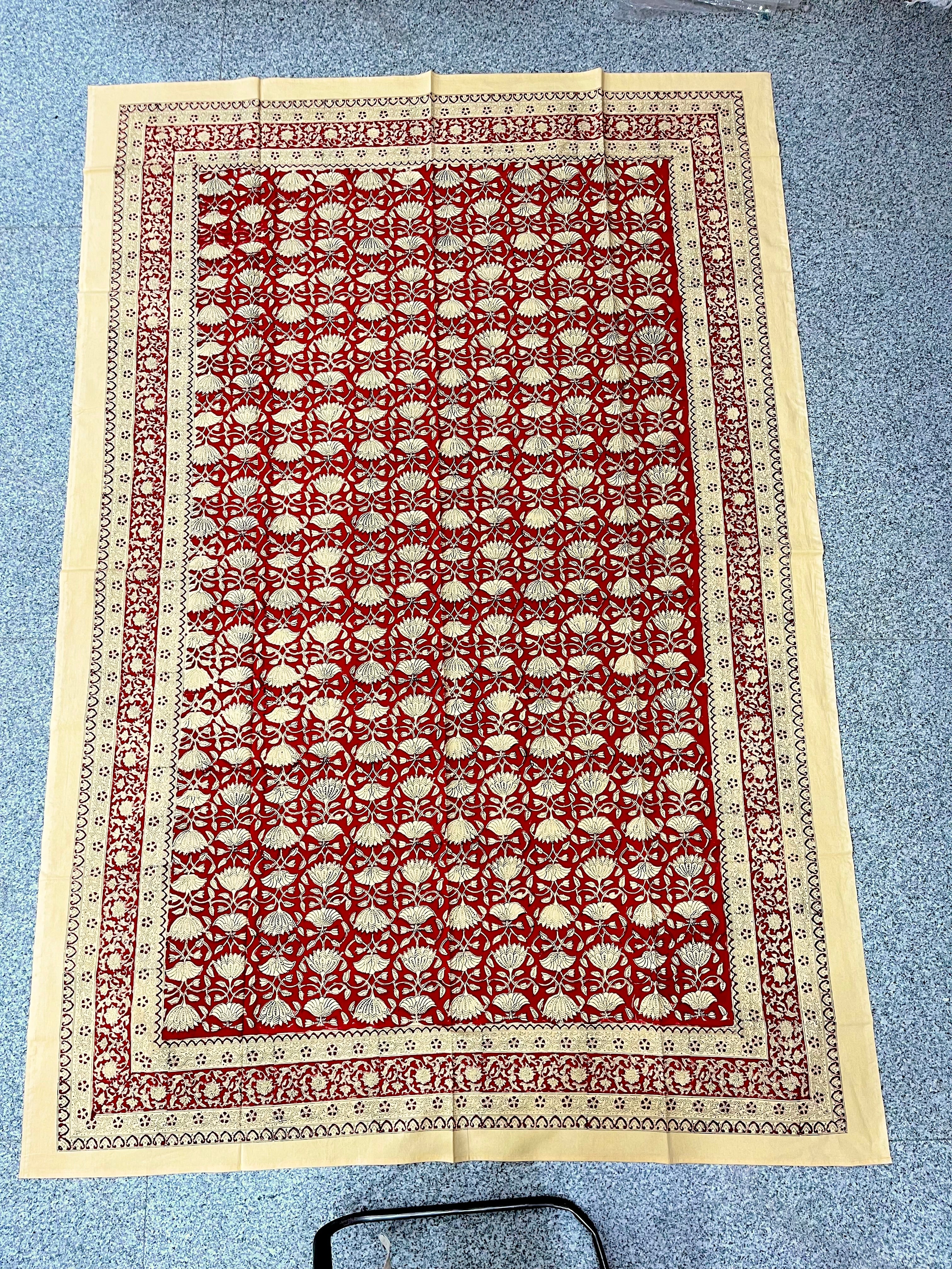 Hand Block Printed Table Cloth