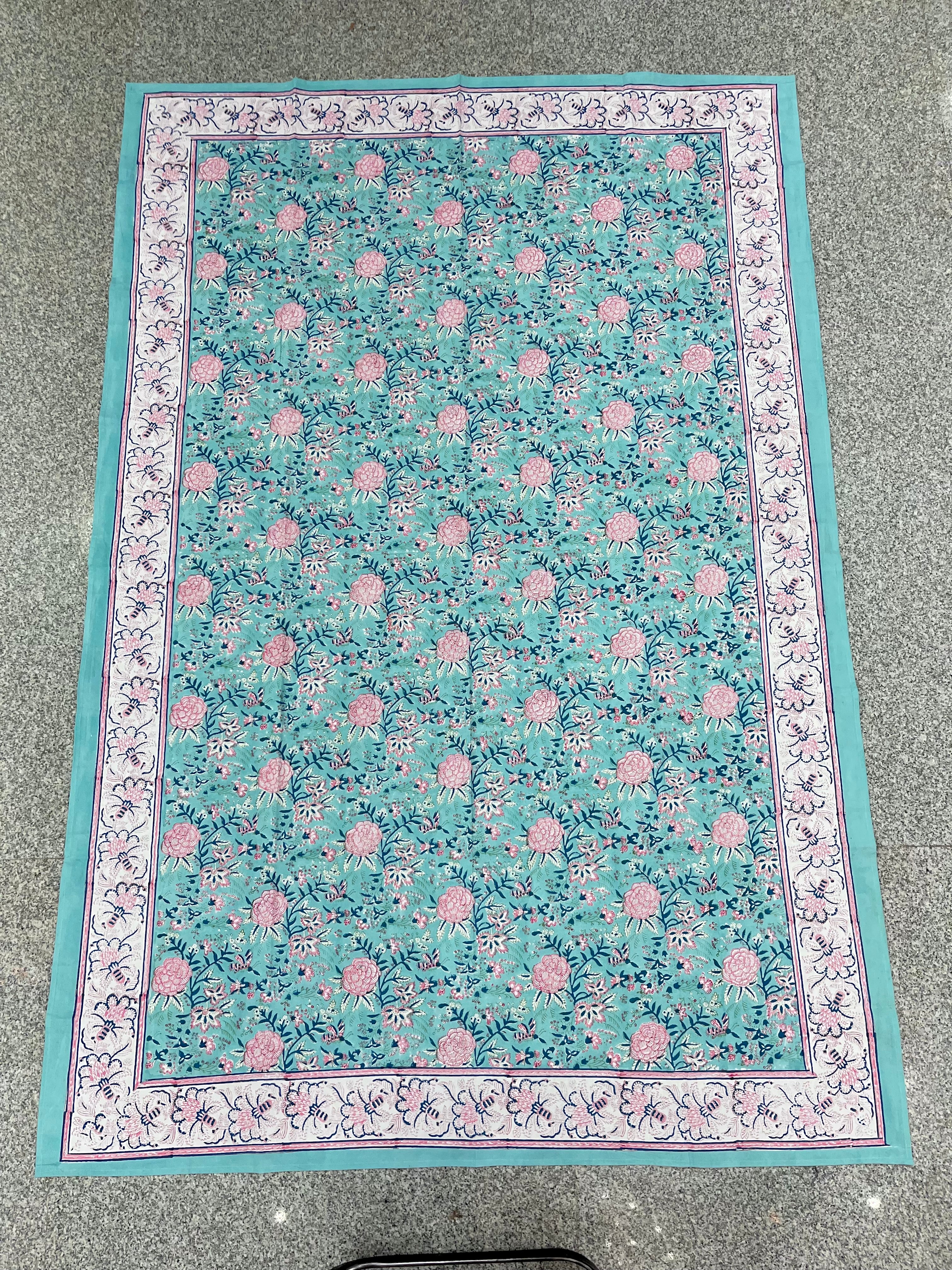Hand Block Printed Table Cloth
