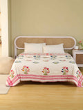ROYAL MUGAL MOTIF HAND BLOCK PRINT REVERSIBLE COTTON QUILT/RAZAI