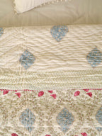 Hand Block Printed Reversible Jaipuri Quilt By Jaipur Hastkar