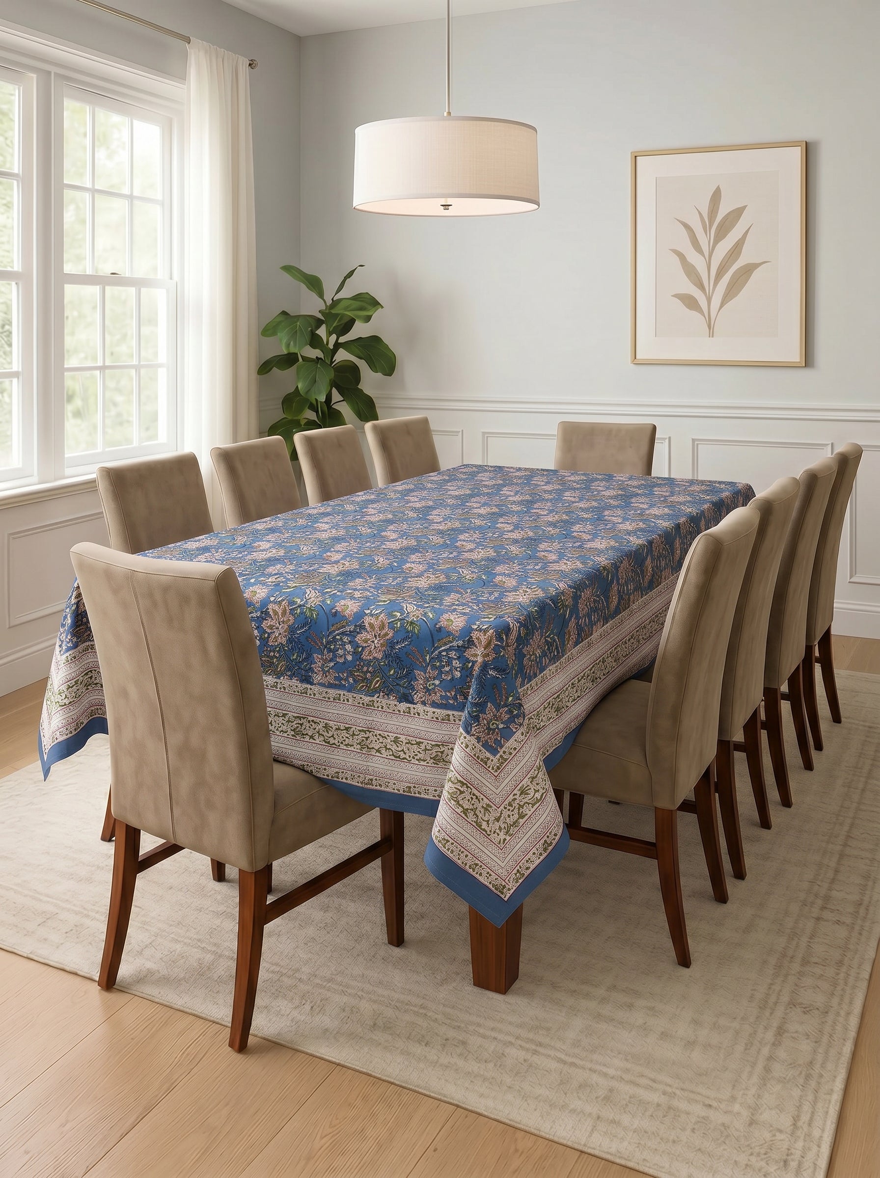 Hand Block Printed Table Cloth