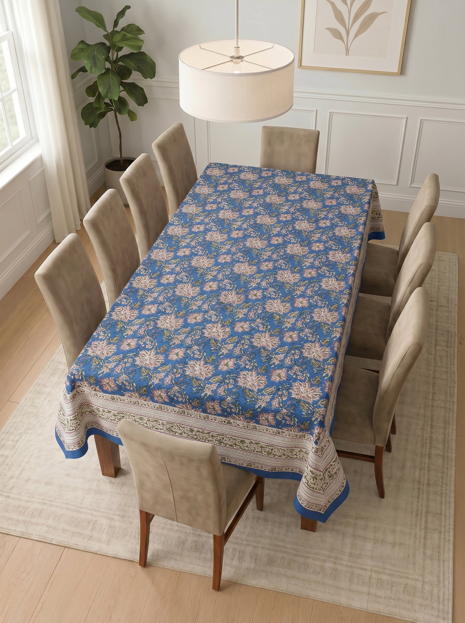 Hand Block Printed Table Cloth