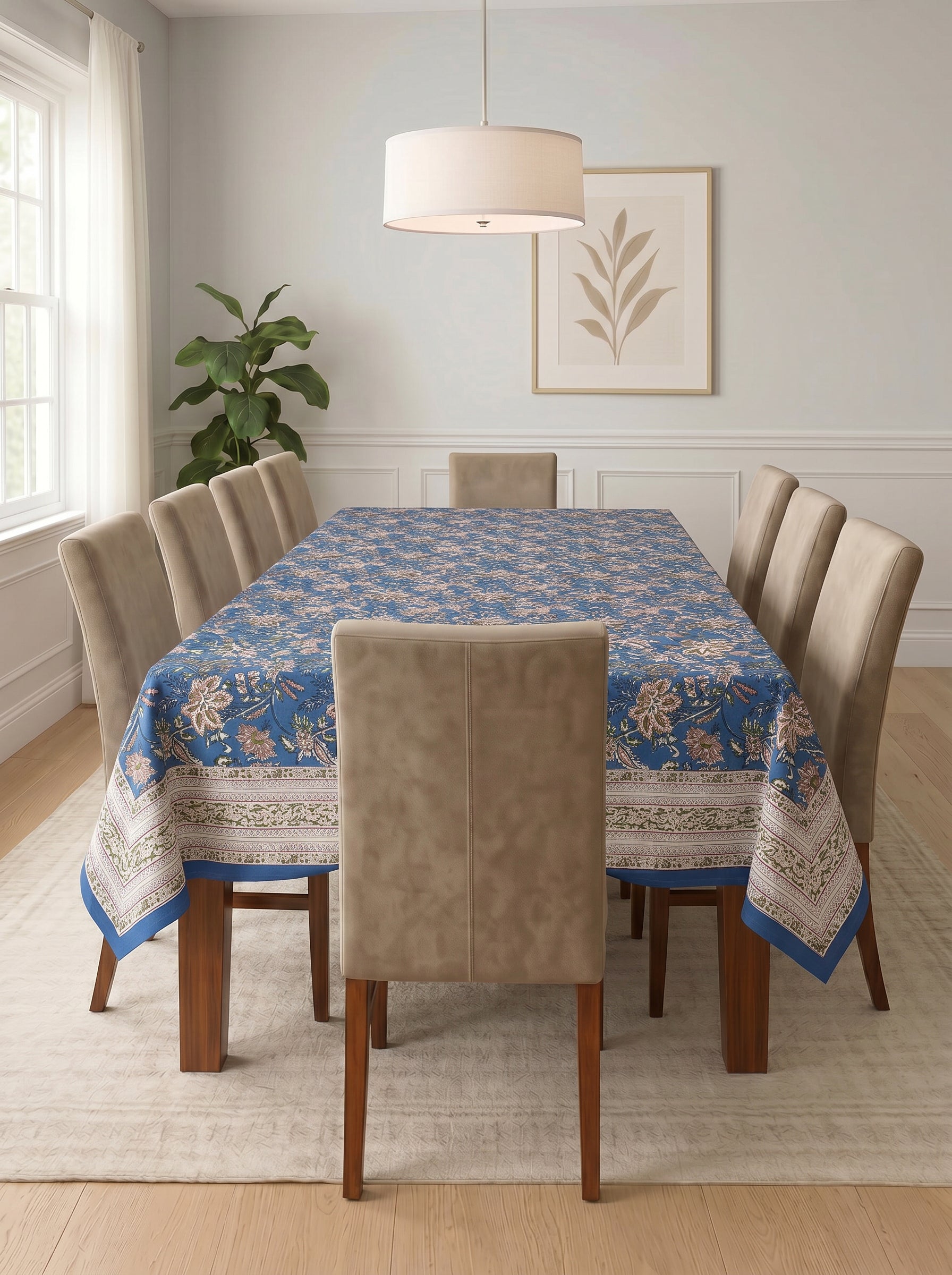 Hand Block Printed Table Cloth