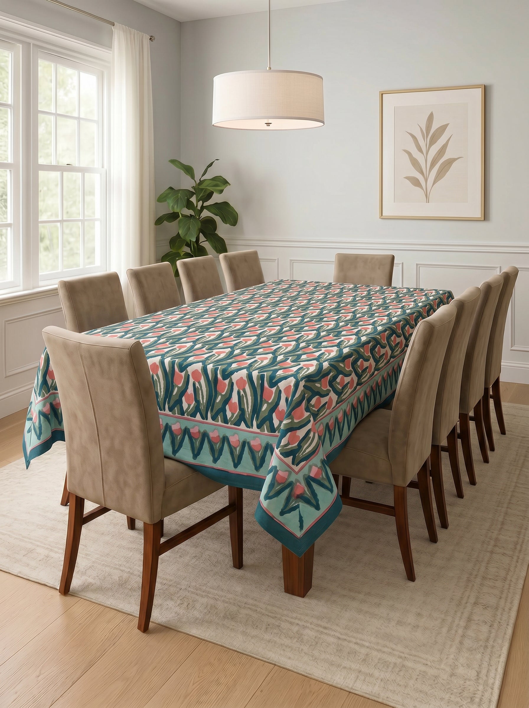 Hand Block Printed Table Cloth