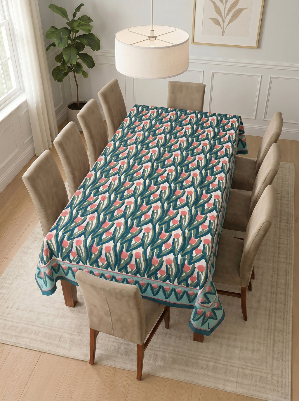 Hand Block Printed Table Cloth