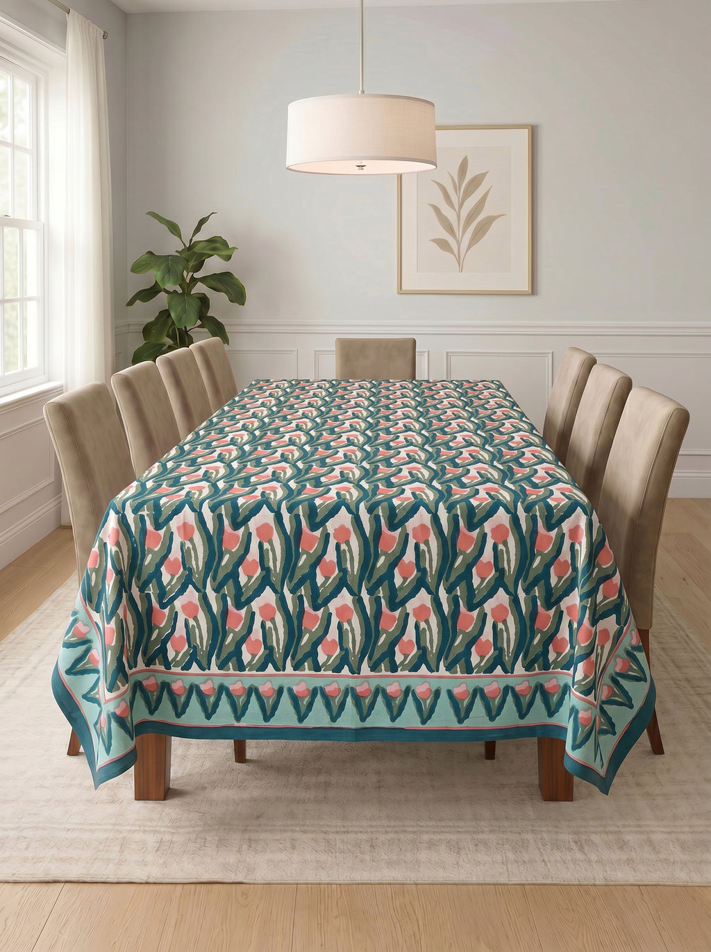 Hand Block Printed Table Cloth