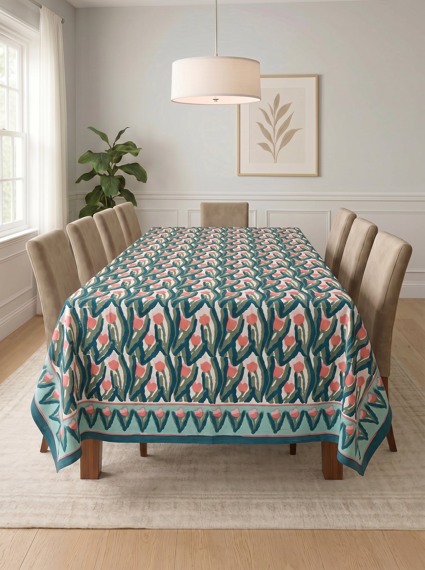 Hand Block Printed Table Cloth
