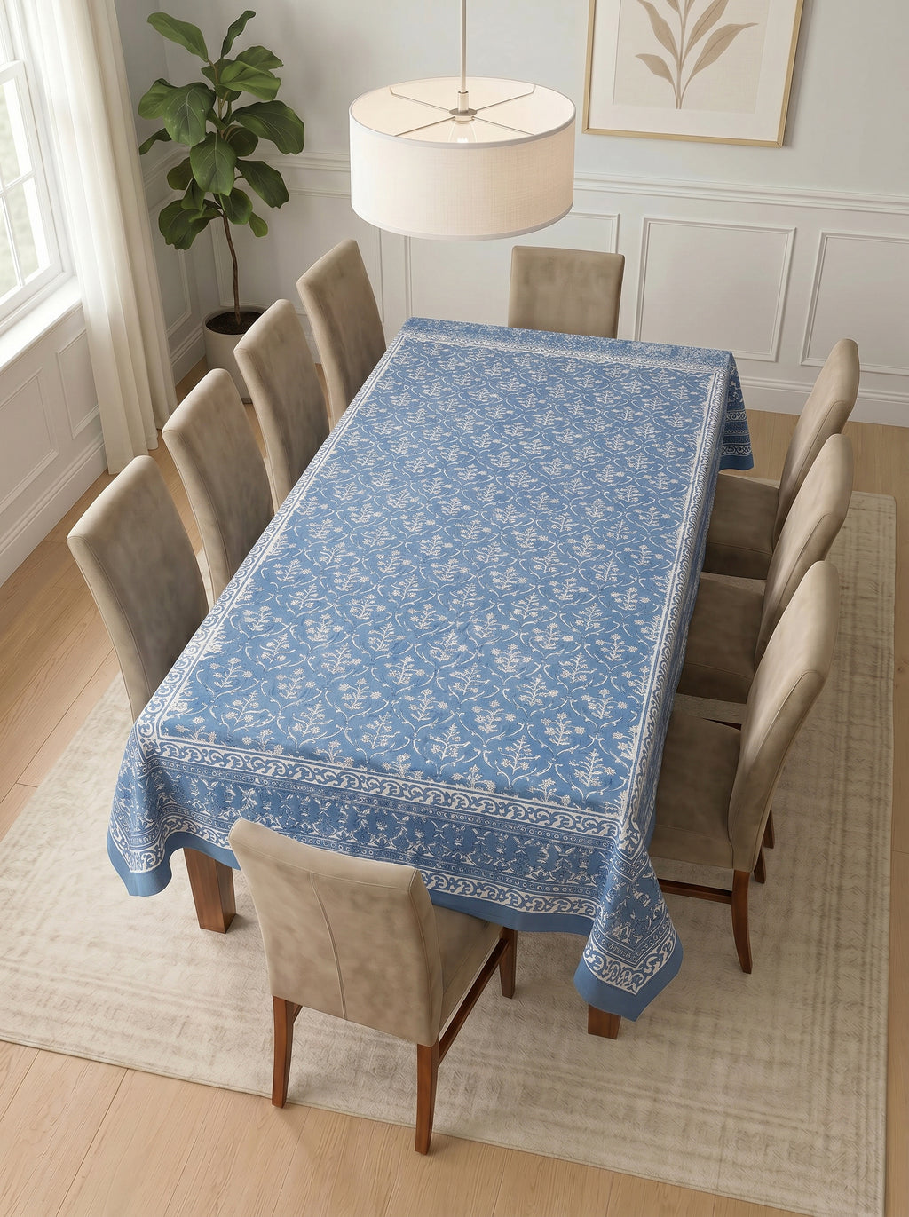 Hand Block Printed Table Cloth