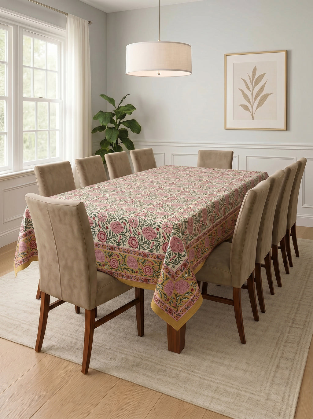 Hand Block Printed Table Cloth