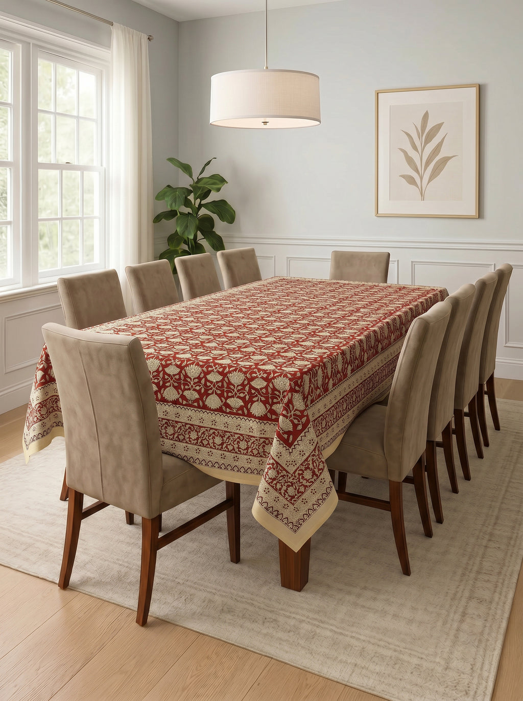Hand Block Printed Table Cloth