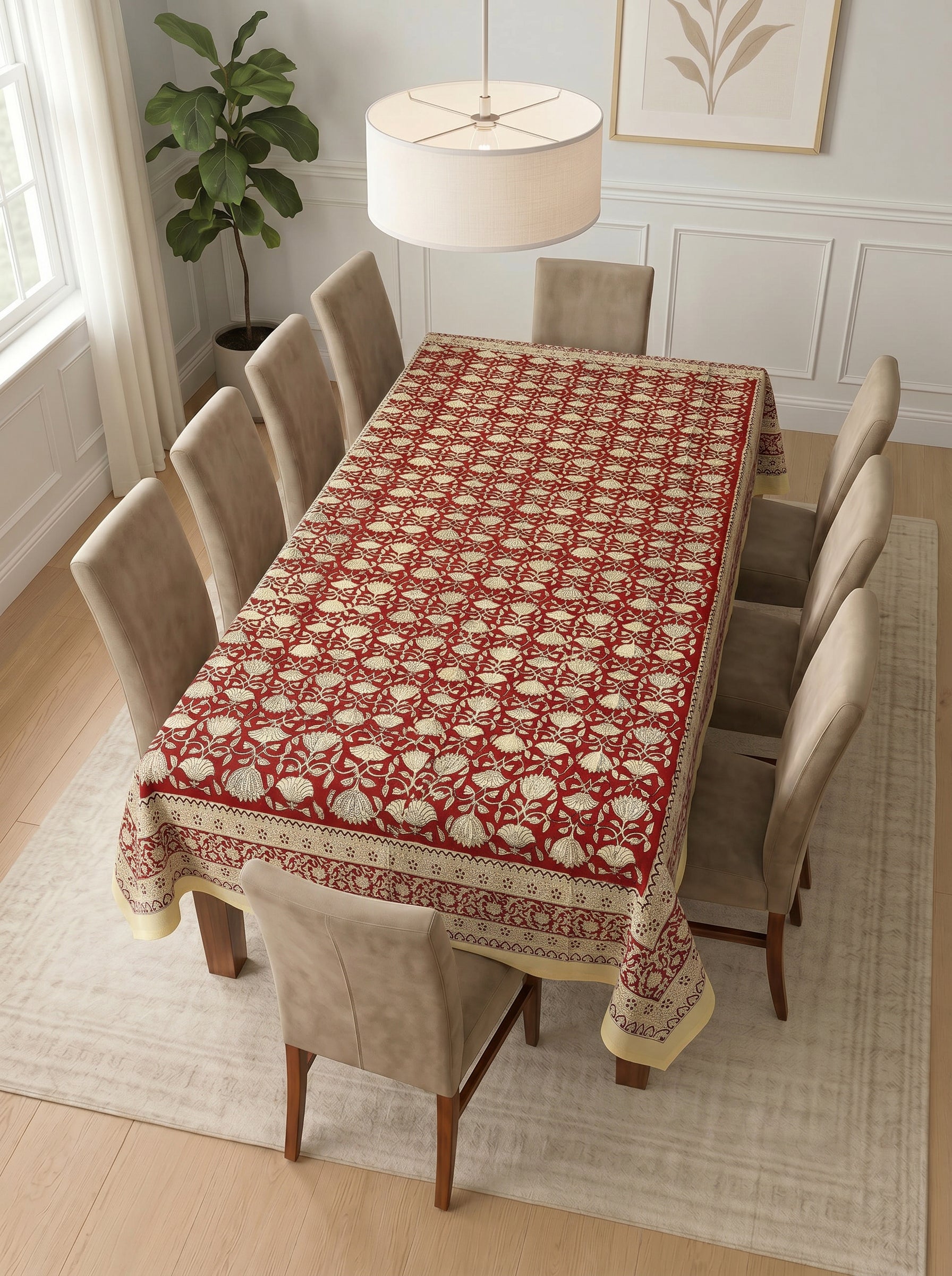 Hand Block Printed Table Cloth