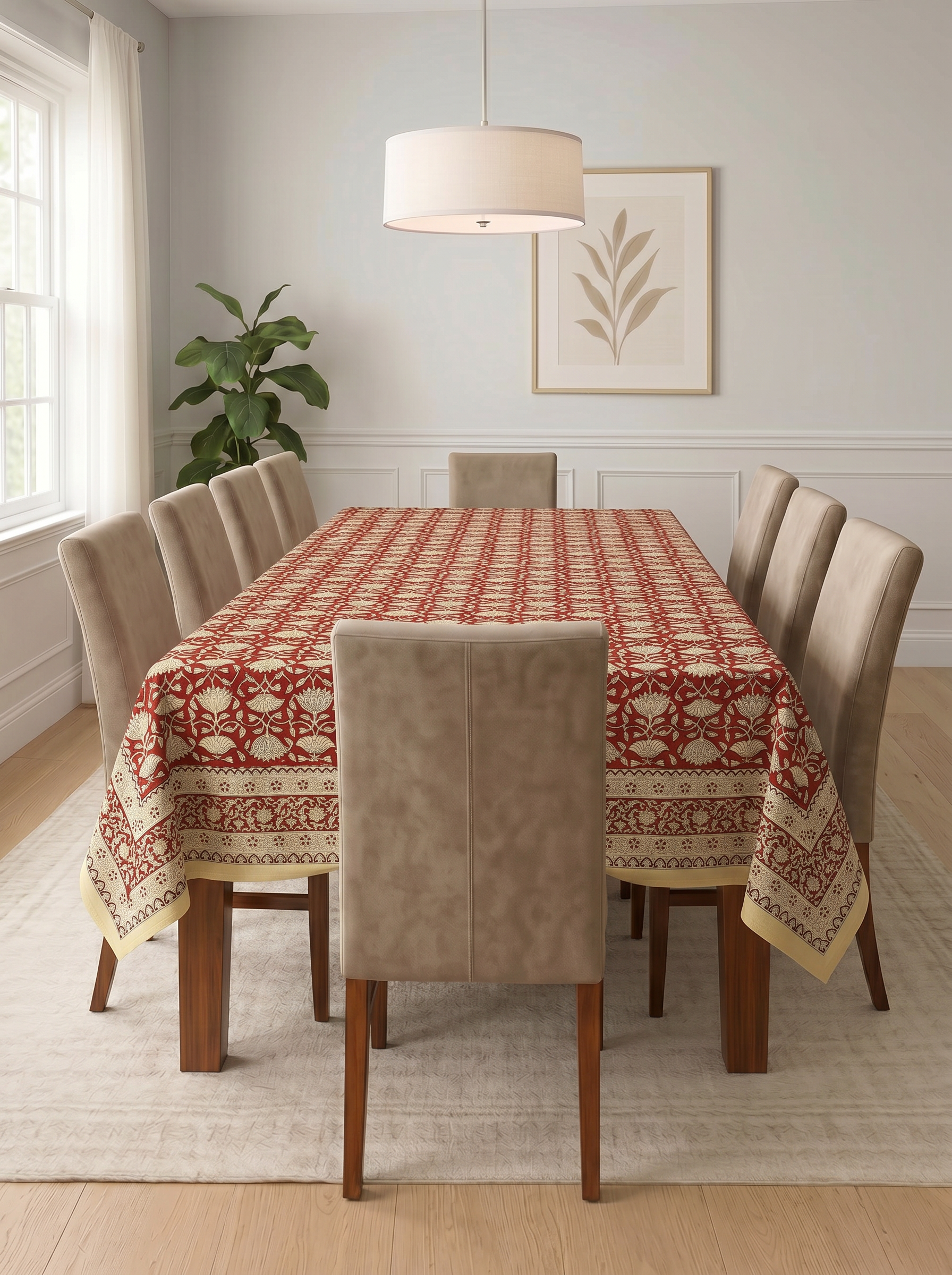 Hand Block Printed Table Cloth