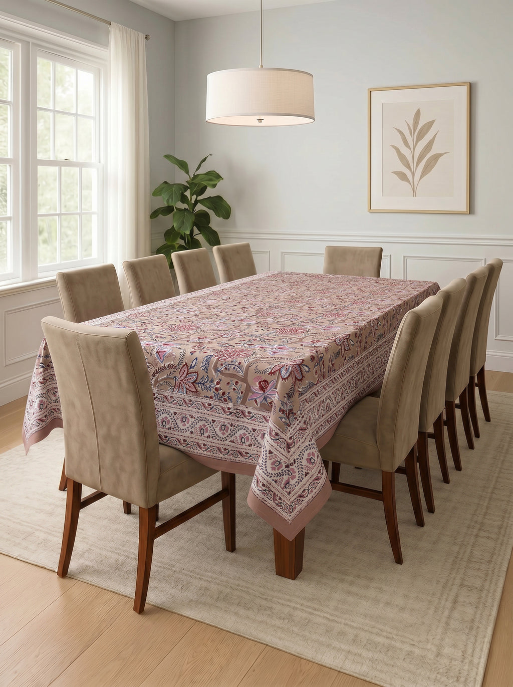 Hand Block Printed Table Cloth