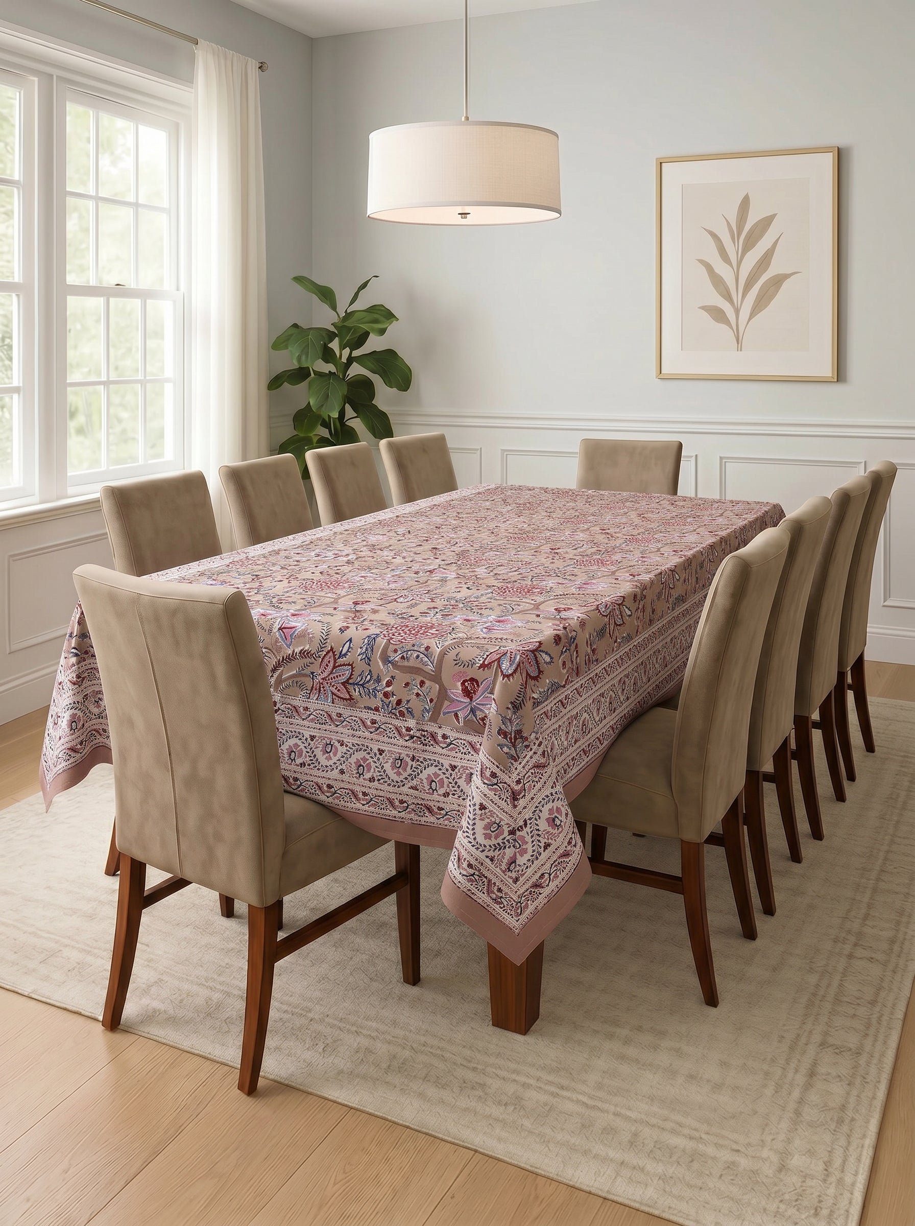 Hand Block Printed Table Cloth