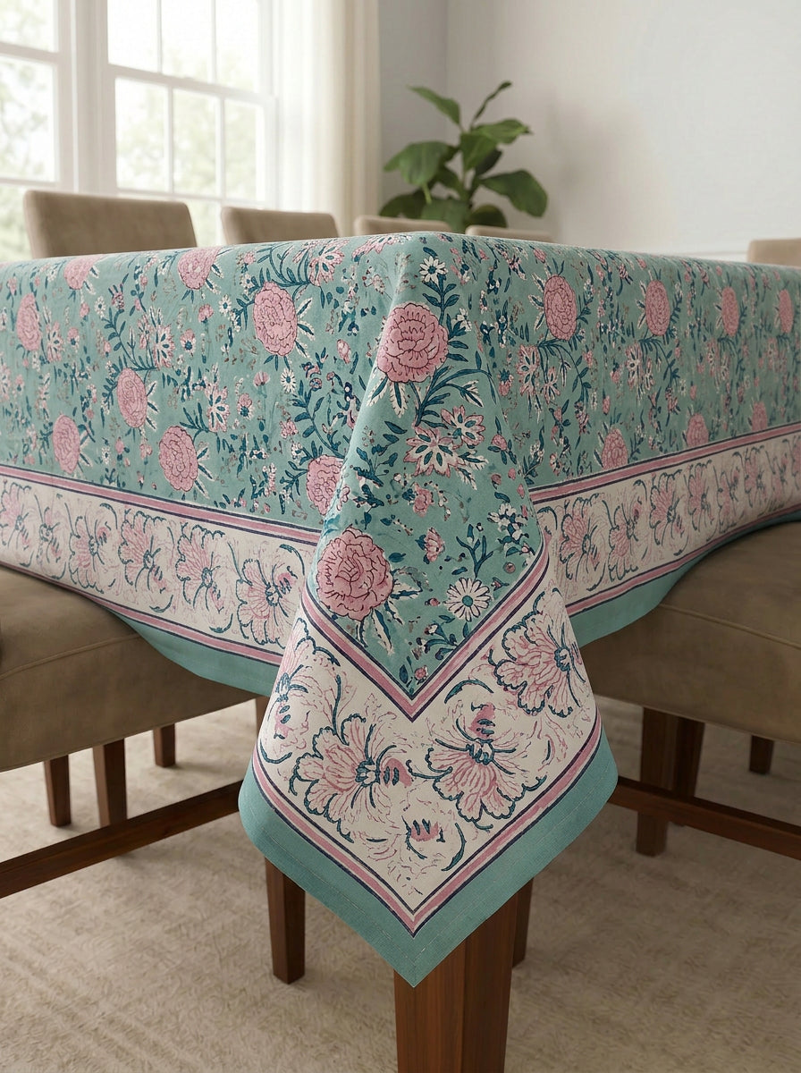 Hand Block Printed Table Cloth