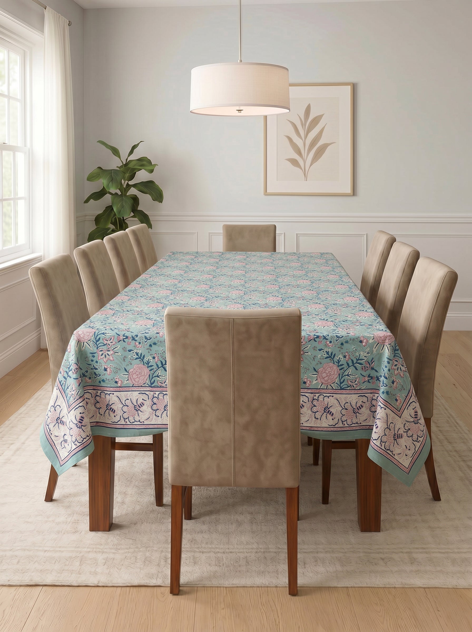 Hand Block Printed Table Cloth