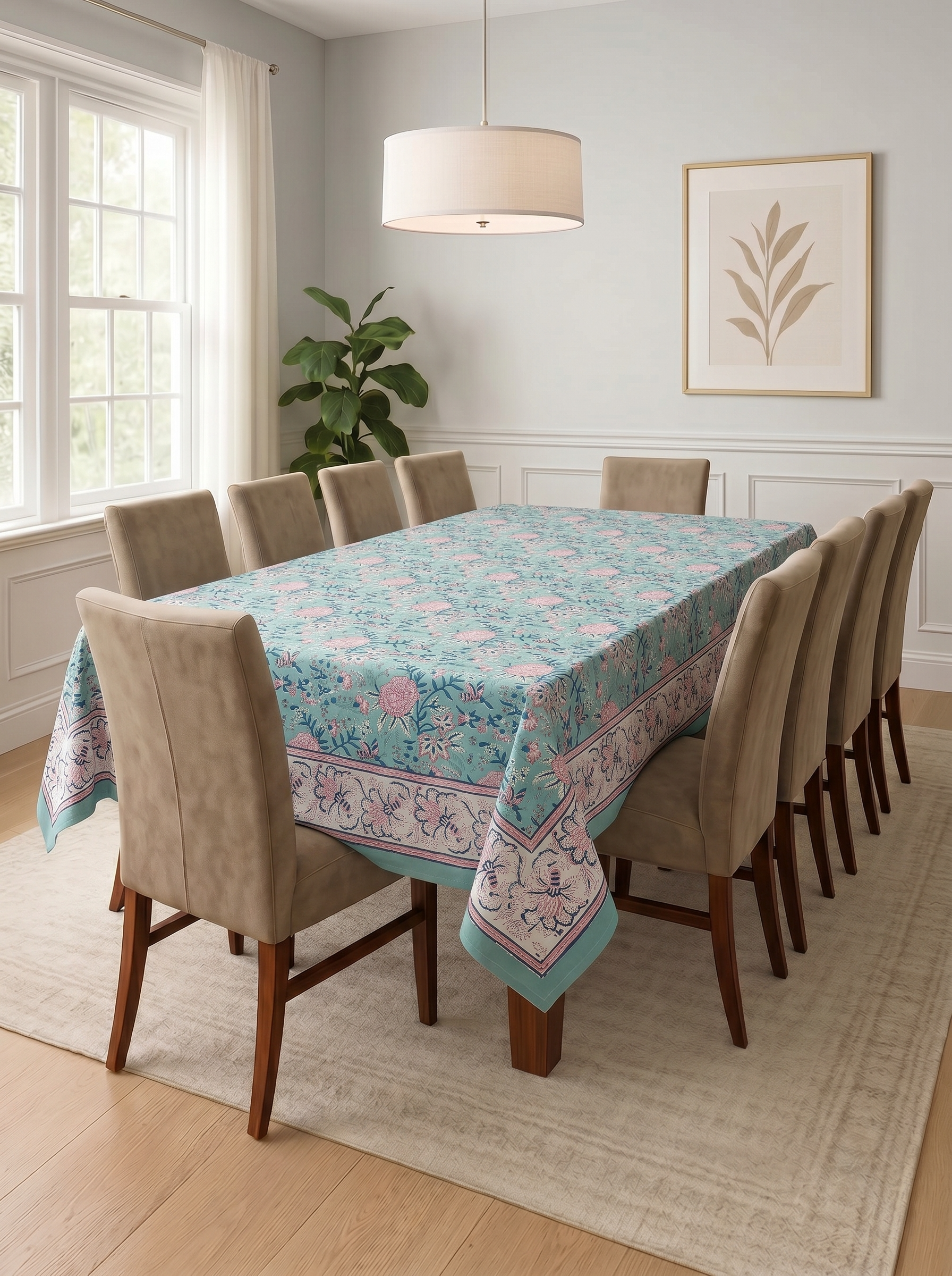 Hand Block Printed Table Cloth