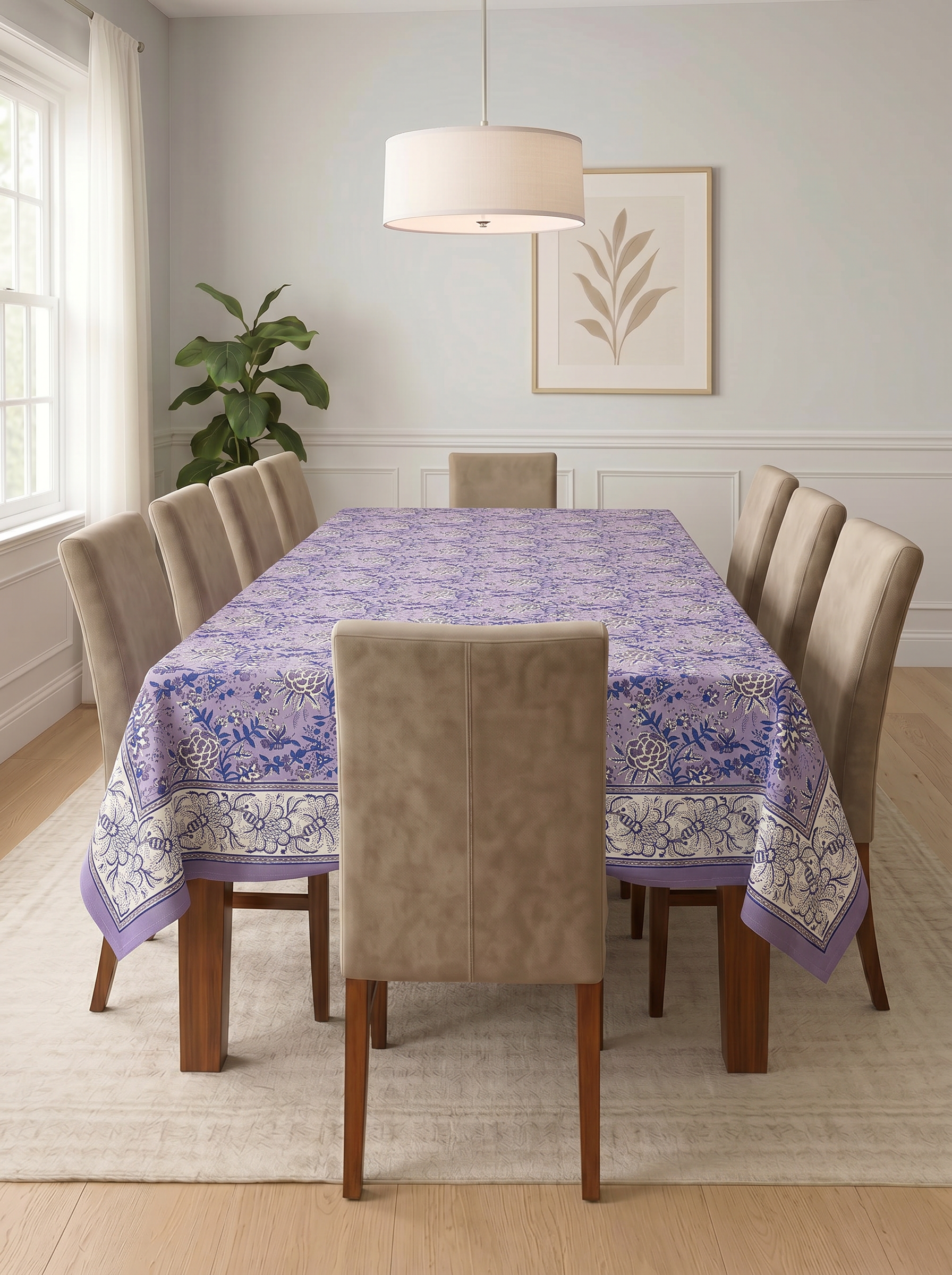 Hand Block Printed Table Cloth