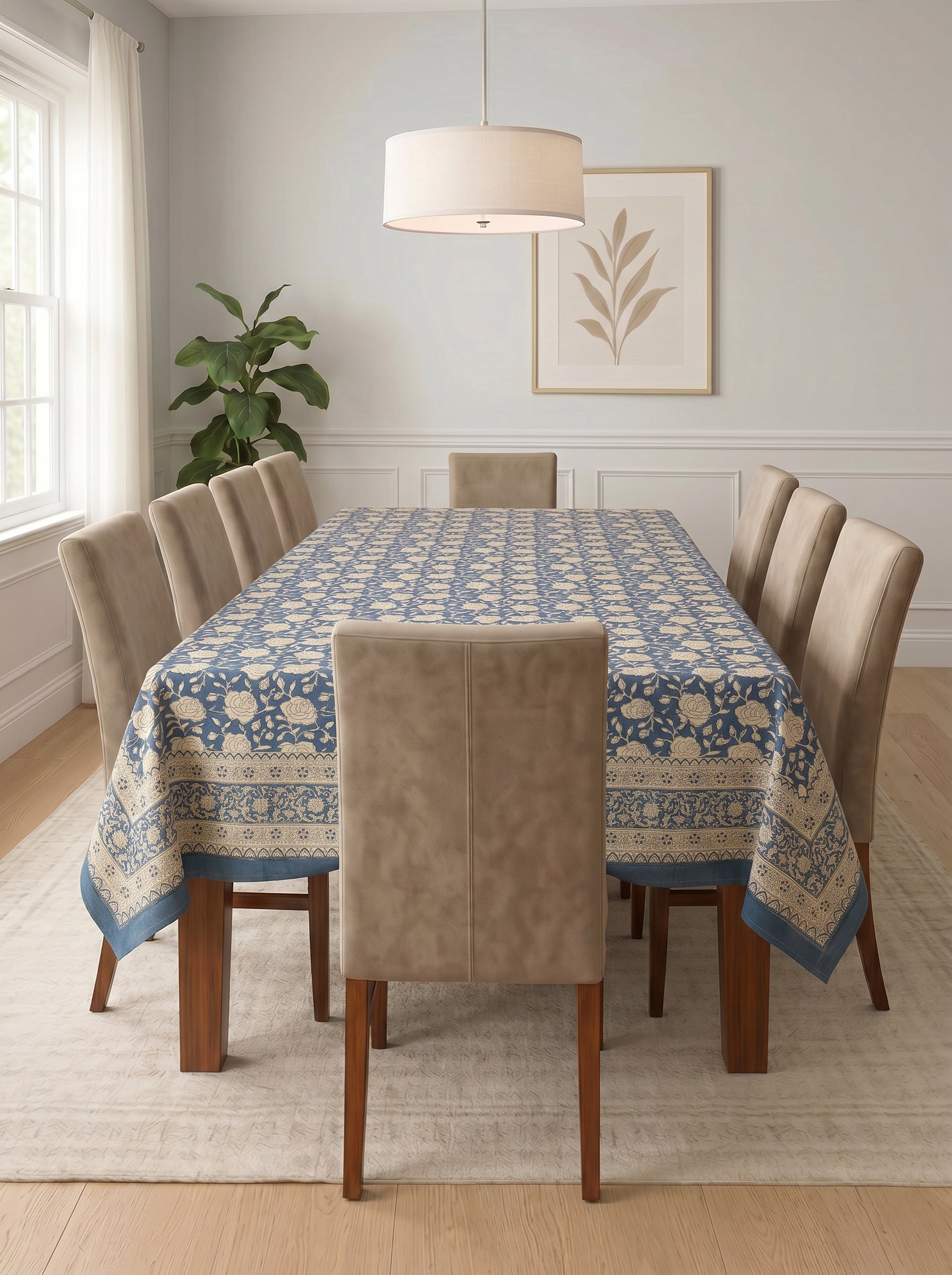 Hand Block Printed Table Cloth