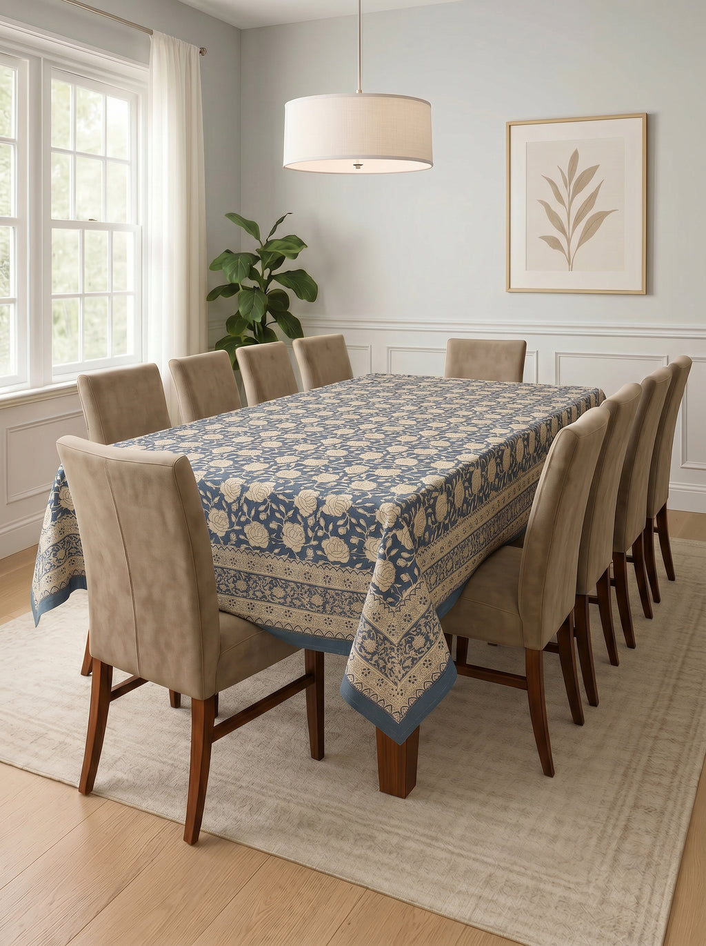 Hand Block Printed Table Cloth