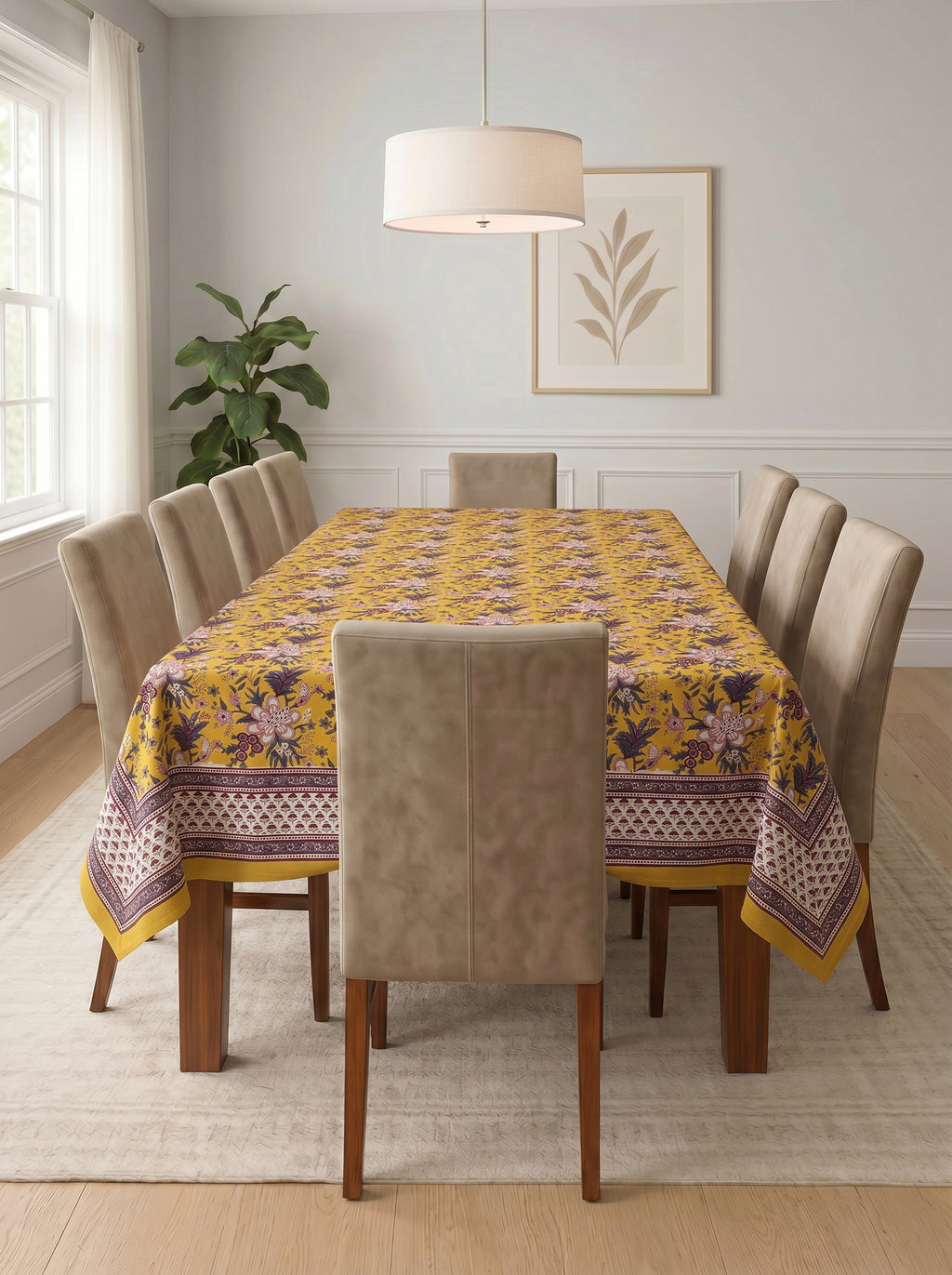 Hand Block Printed Table Cloth