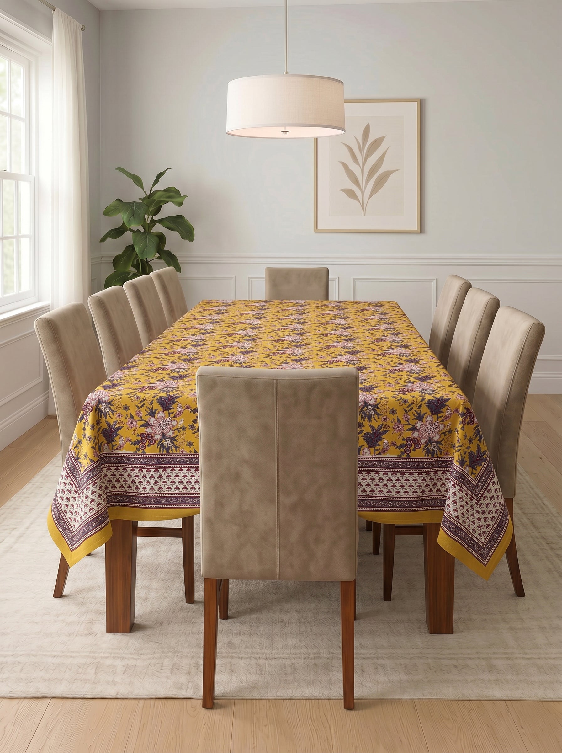 Hand Block Printed Table Cloth