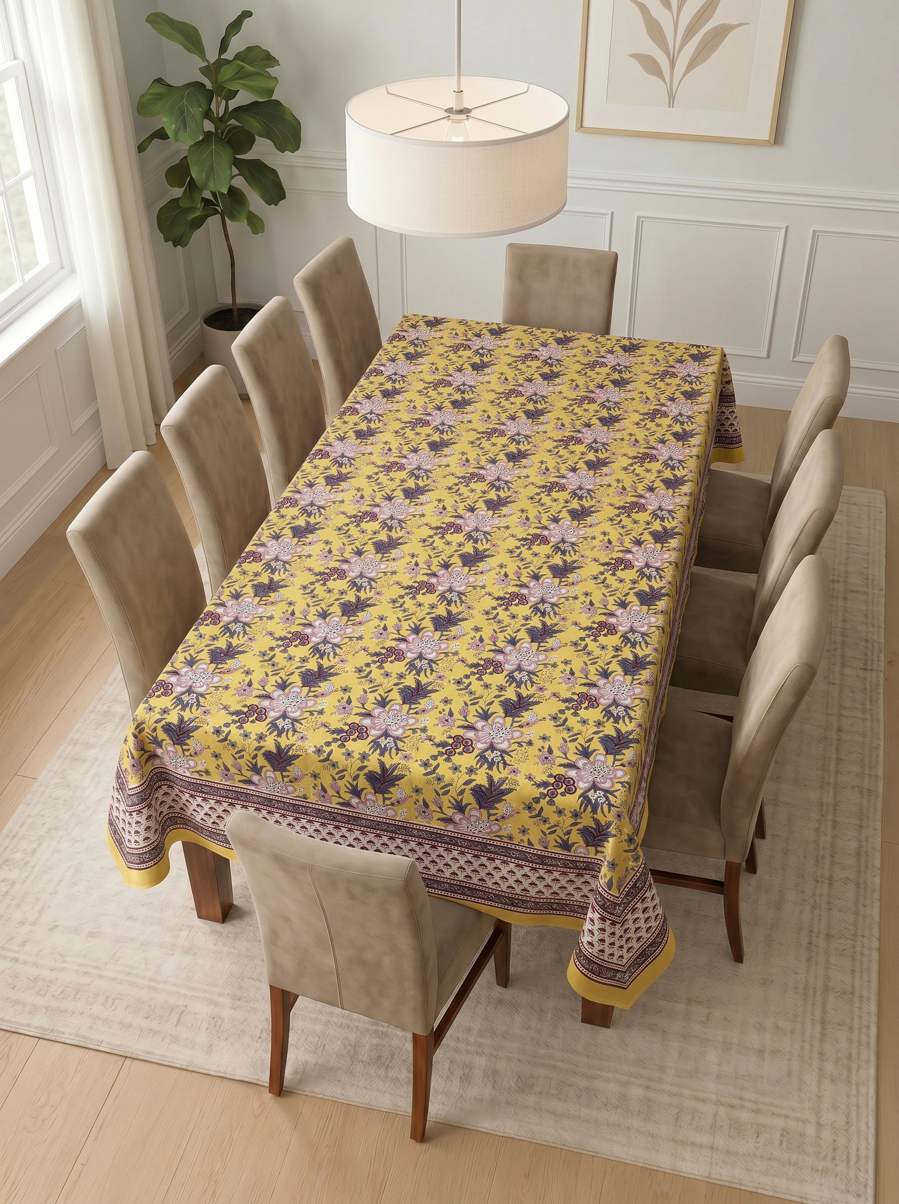 Hand Block Printed Table Cloth