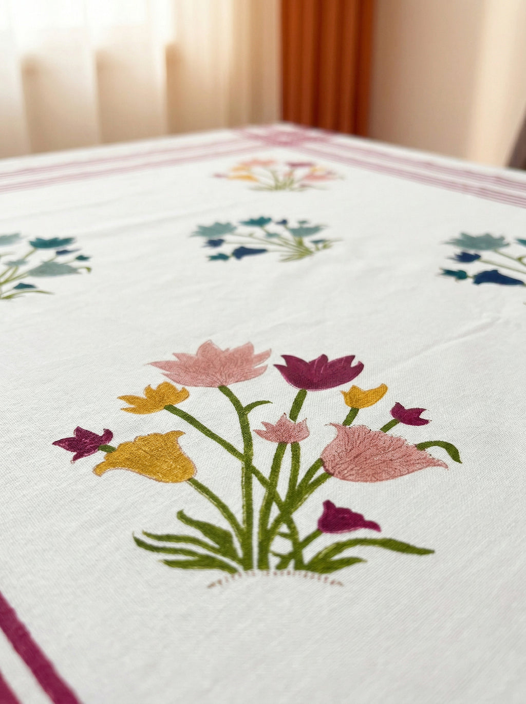 Hand Block Printed Table Cloth