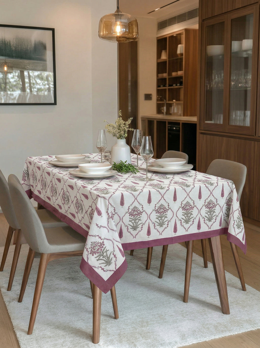 Hand Block Printed Table Cloth