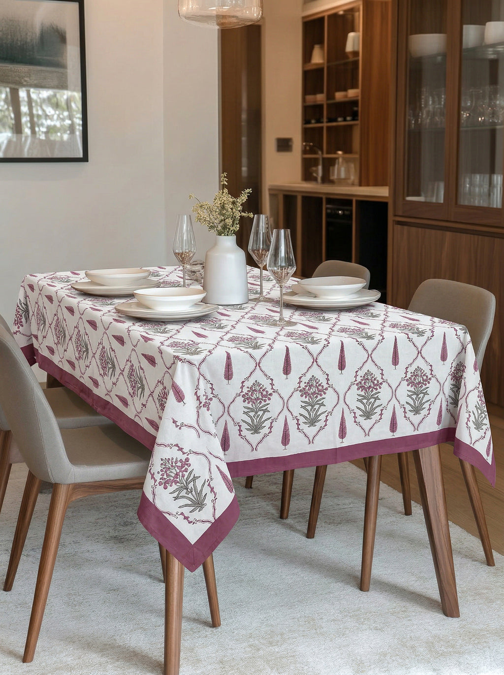 Hand Block Printed Table Cloth