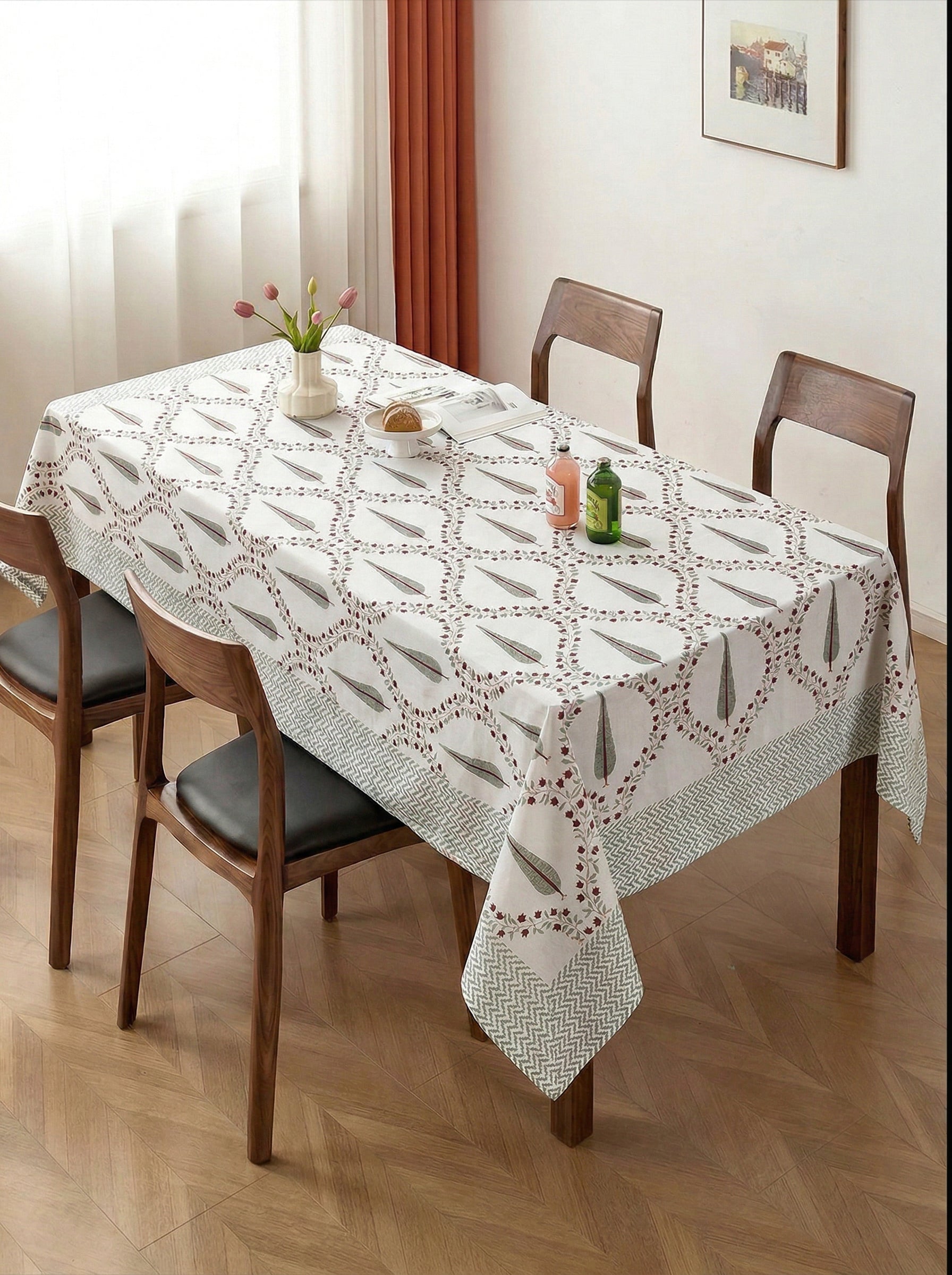 Hand Block Printed Table Cloth