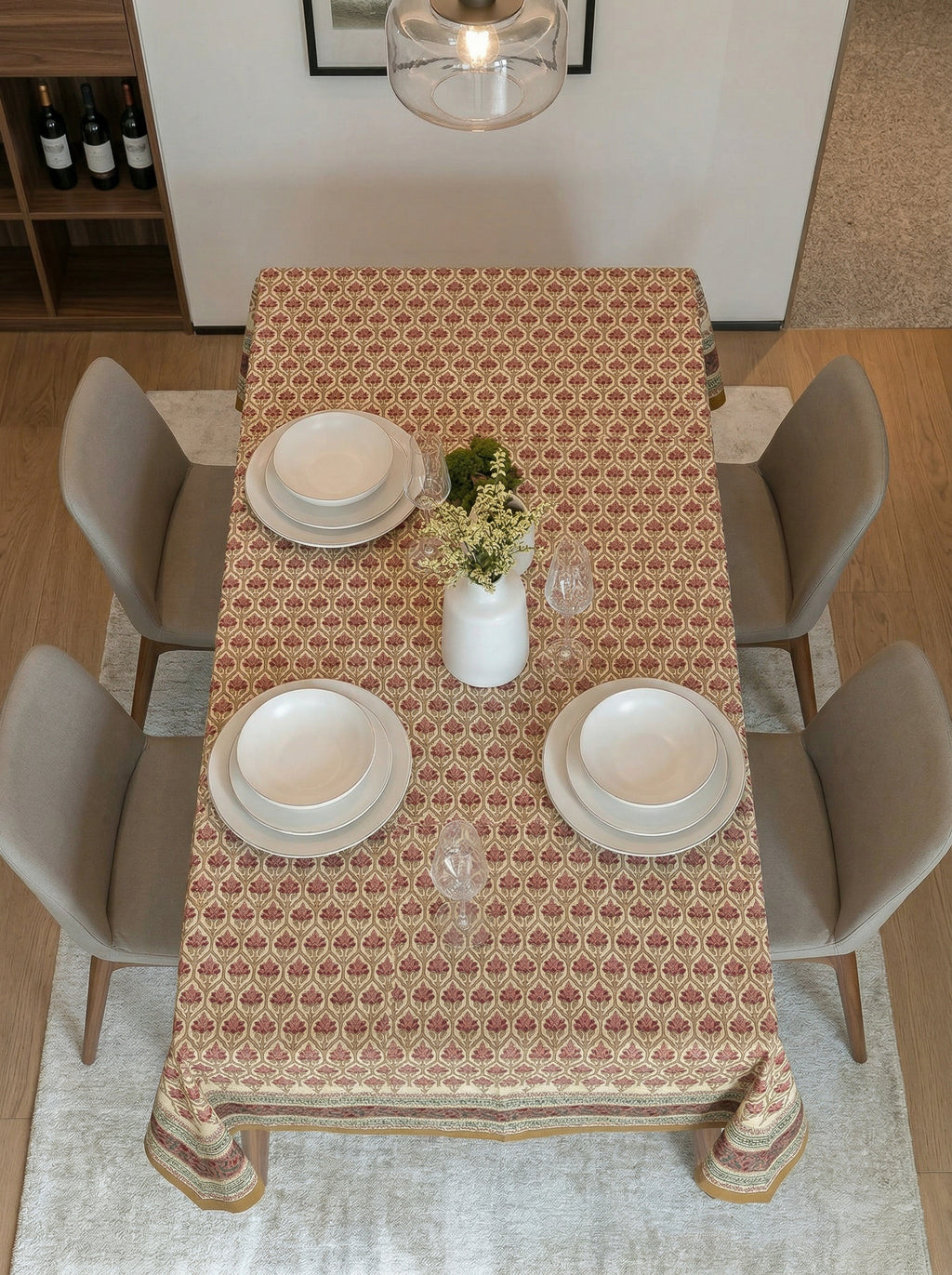 Hand Block Printed Table Cloth