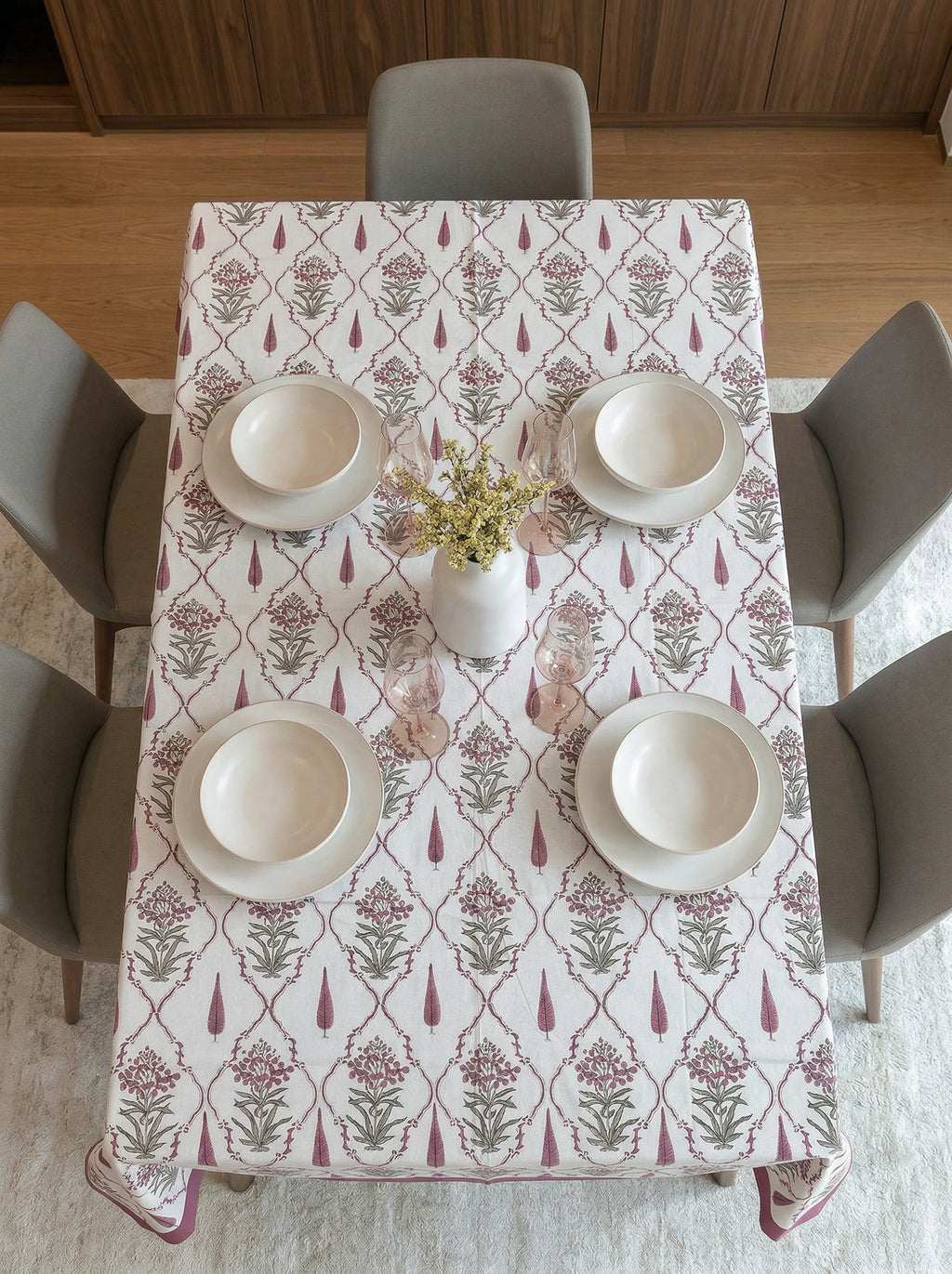 Hand Block Printed Table Cloth