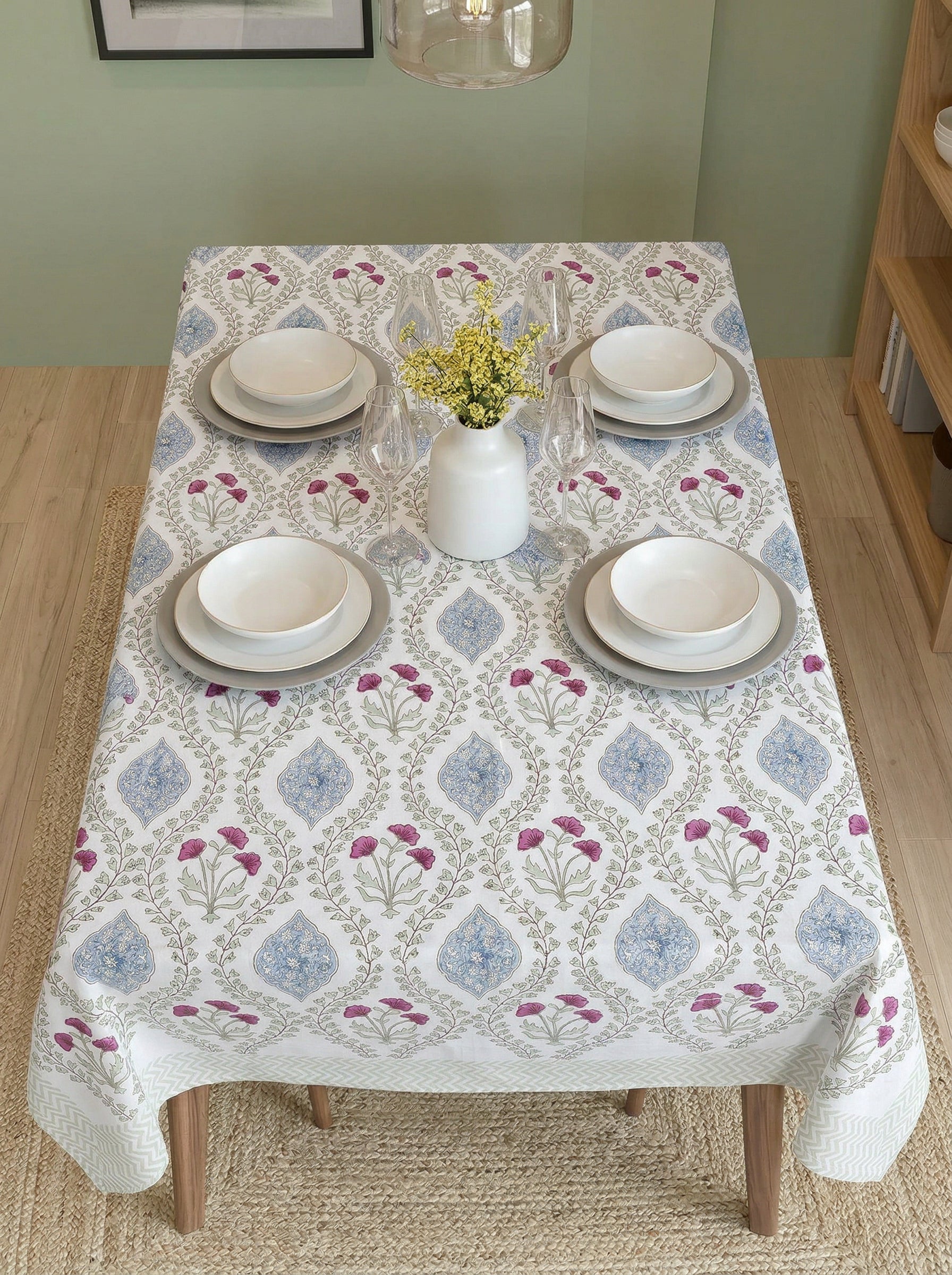 Hand Block Printed Table Cloth