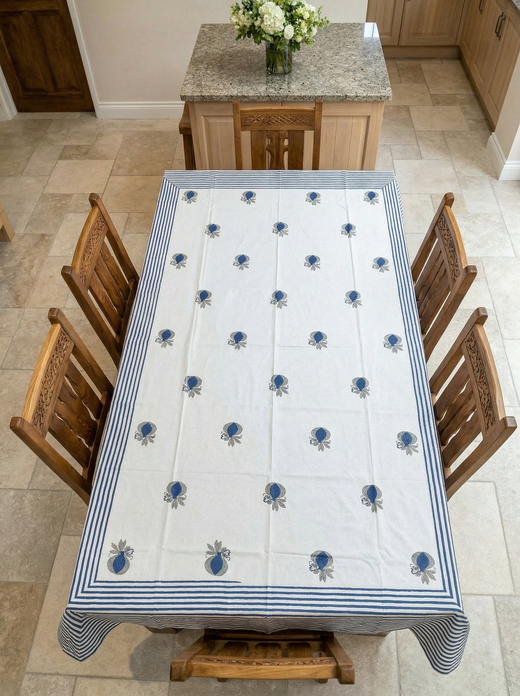 Hand Block Printed Table Cloth