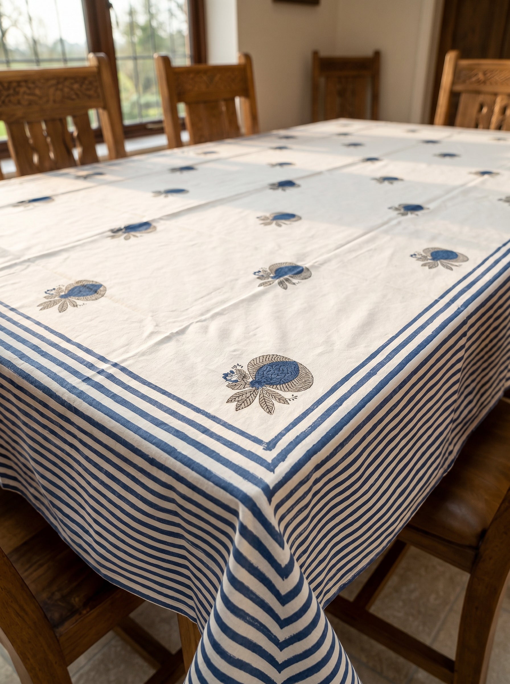 Hand Block Printed Table Cloth