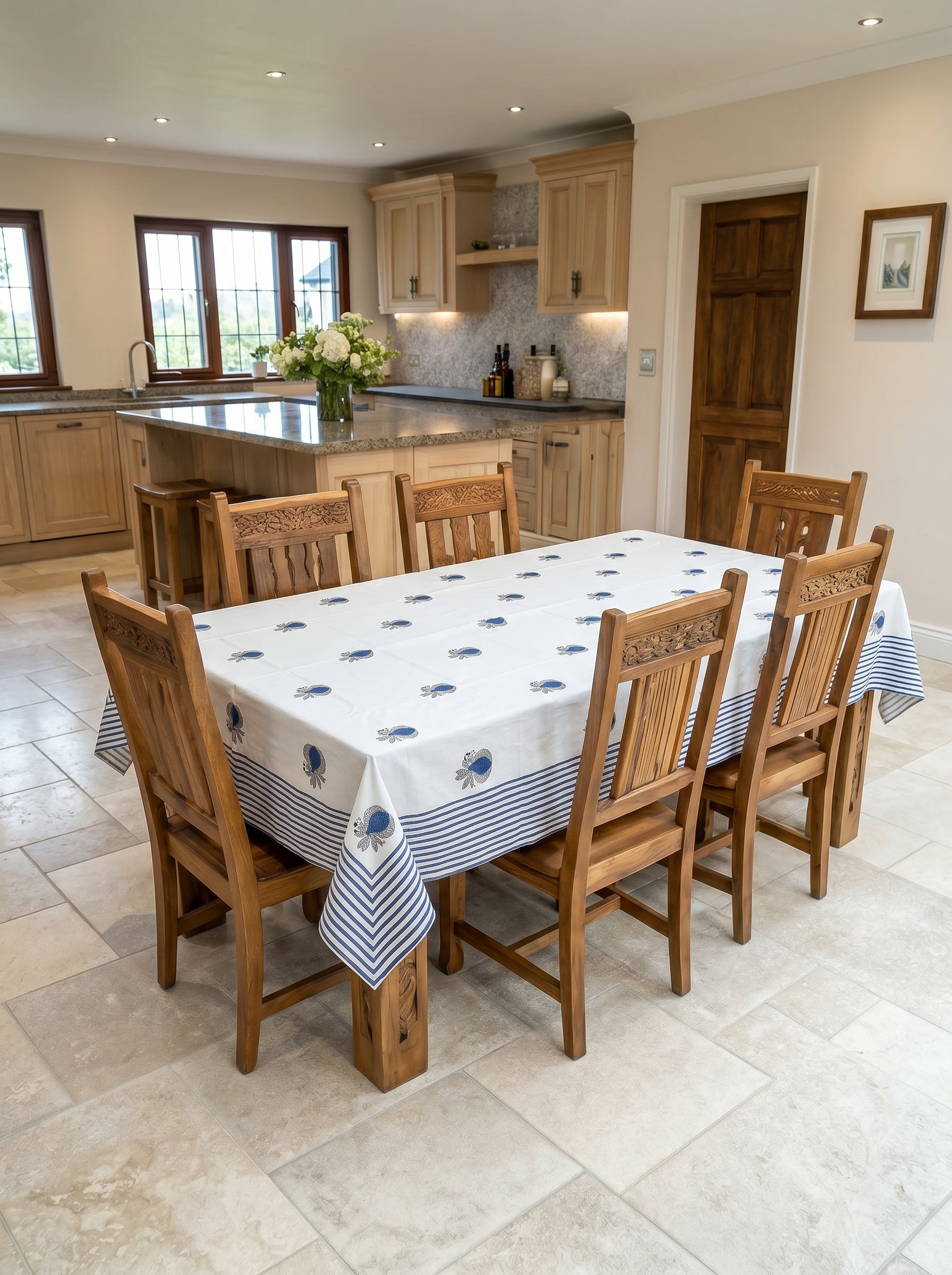 Hand Block Printed Table Cloth