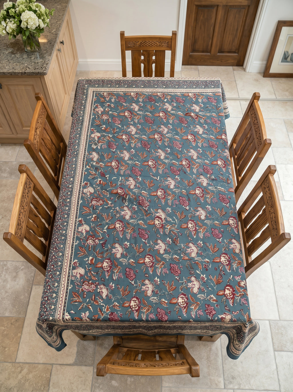 Hand Block Printed Table Cloth