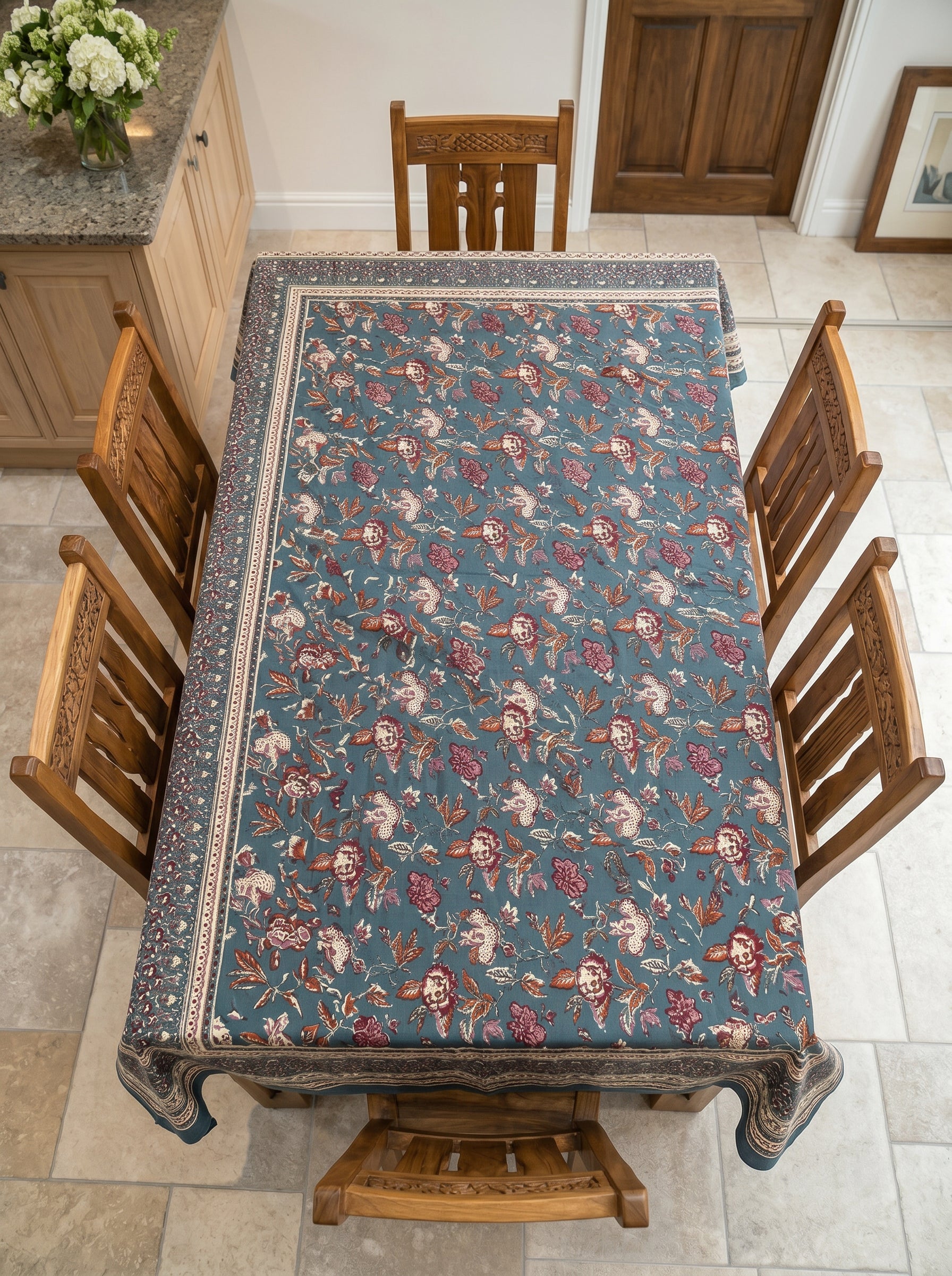 Hand Block Printed Table Cloth