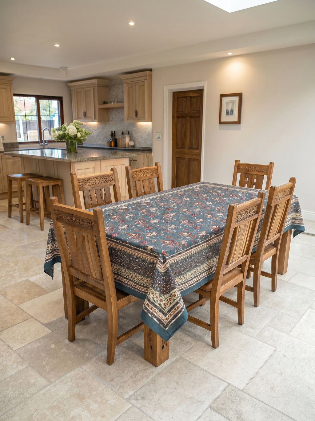 Hand Block Printed Table Cloth