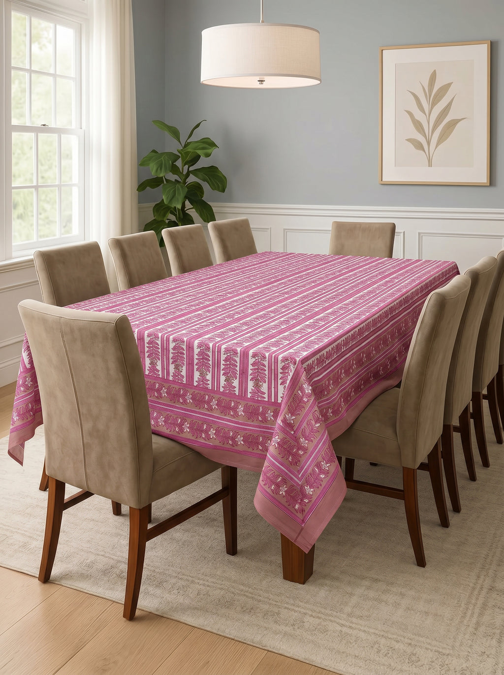 Hand Block Printed Table Cloth
