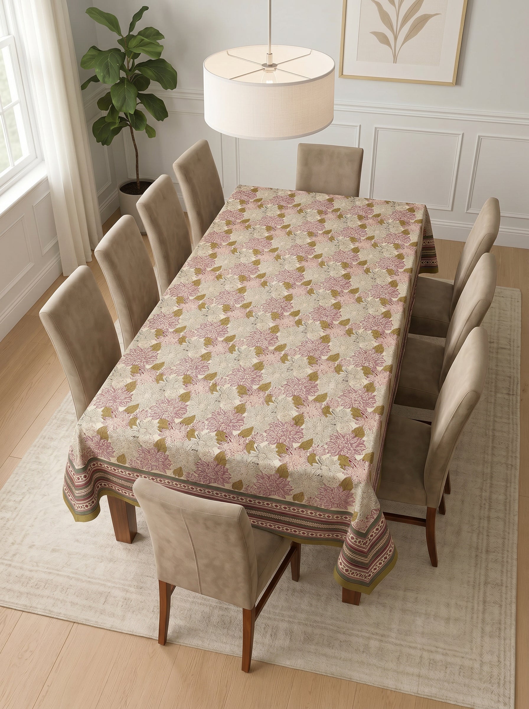 Hand Block Printed Table Cloth
