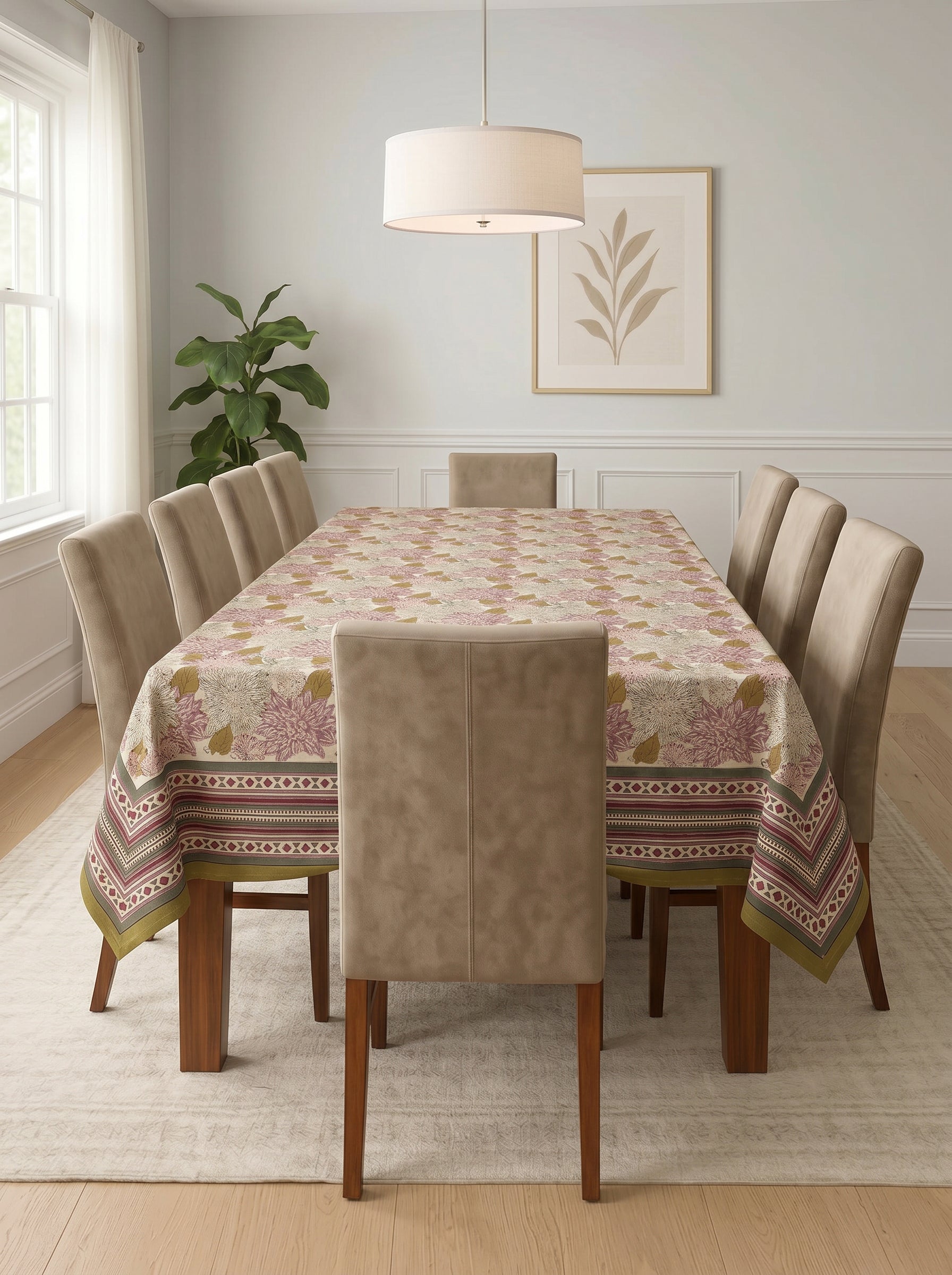Hand Block Printed Table Cloth
